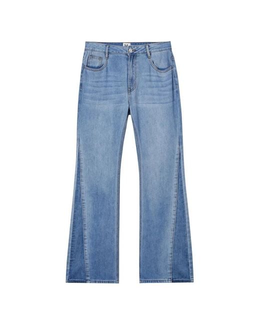 B+ AB Blue Panelled Jeans