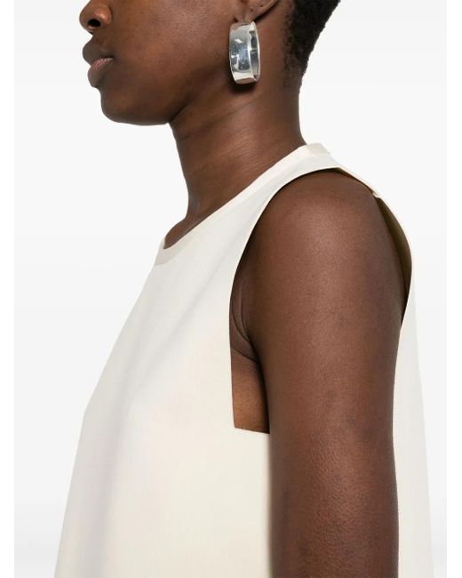 Jil Sander White Sleeveless Mini Dress
