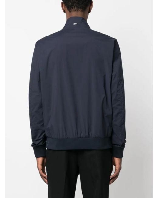 Herno Blue Lightweight Bomber Jacket for men