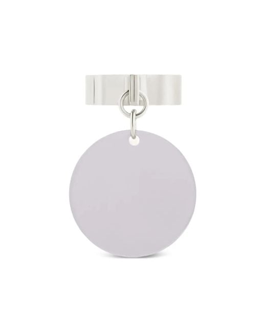 Courreges White Circular-Plaque Ring