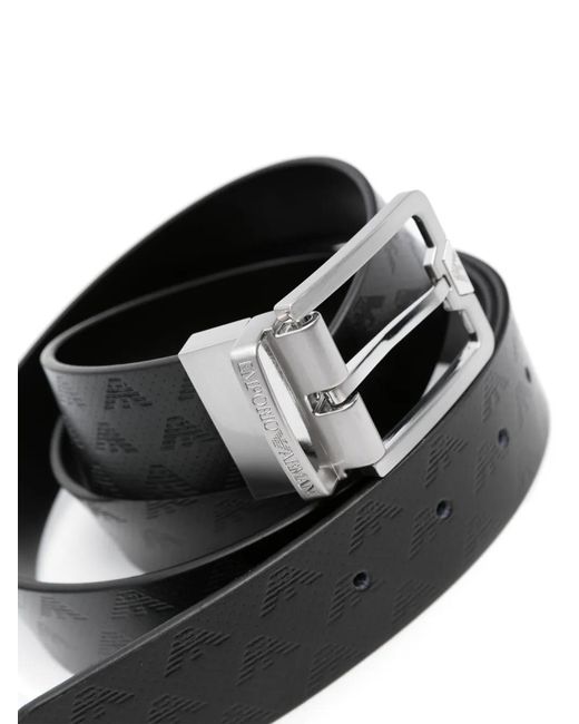 Emporio Armani Black Leather Belt for men