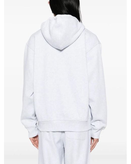 Carhartt White Logo-Embroidered Hoodie for men