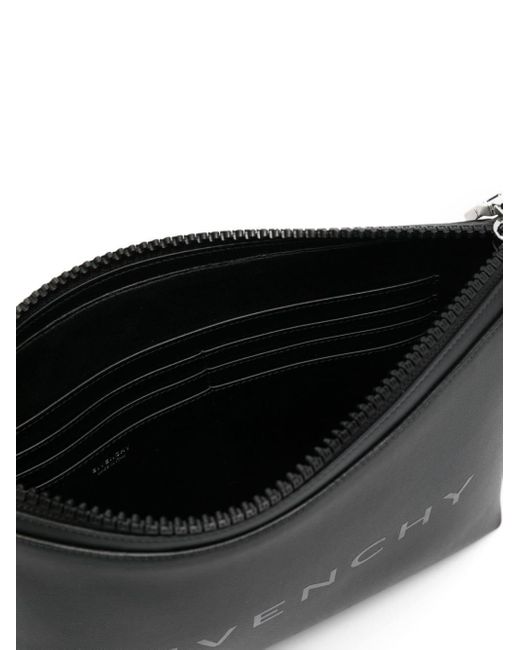 Givenchy Black 4g-motif Clutch Bag for men