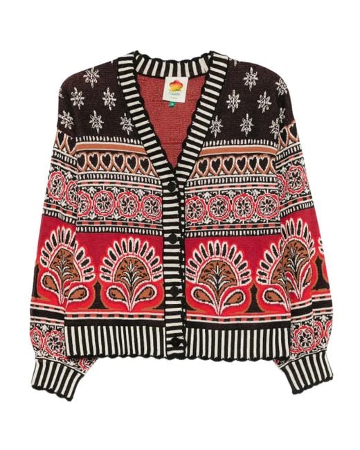 Cárdigan con motivo Farm Rio de color Red