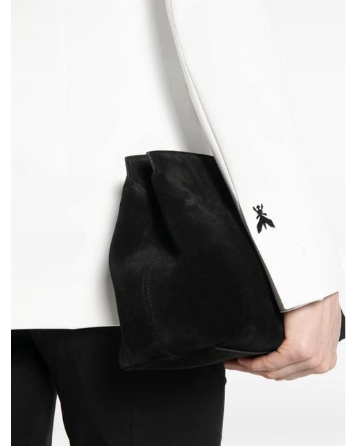Patrizia Pepe White Single-Breasted Blazer