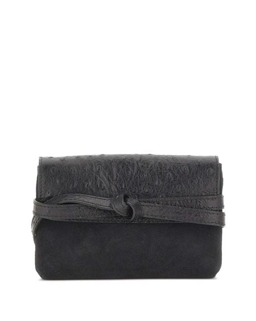 Gianni Chiarini Gray Belty Ostrich-Effect Mini Bag