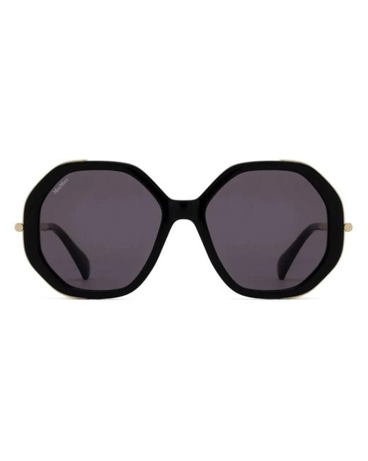 Max Mara Eyewear Blue Geometric-Frame Sunglasses