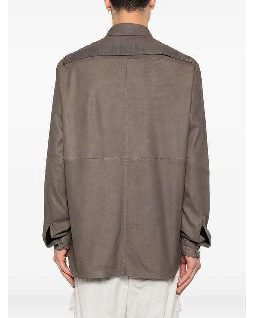 Rick Owens Brown Patch-Pocket Jacket for men