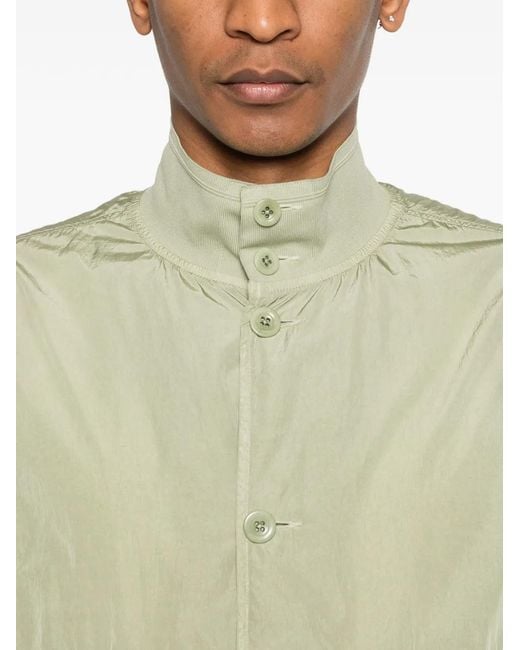 C P Company Green Lens-Detail Button-Up Jacket for men