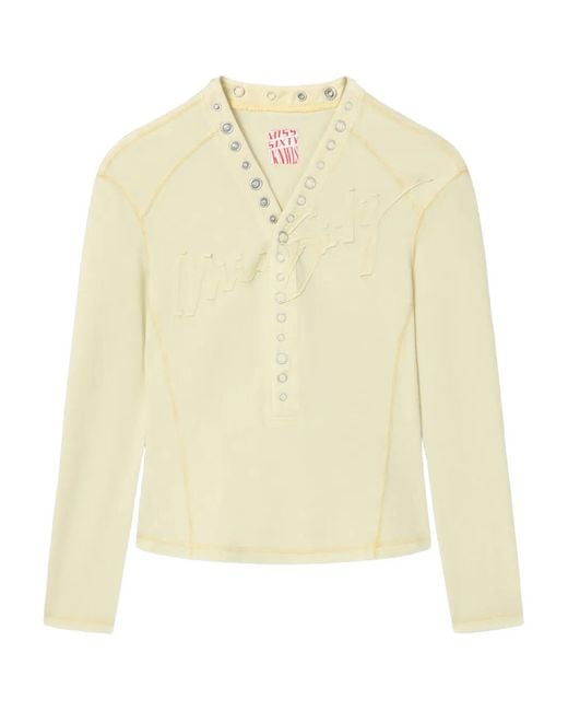 Miss Sixty Natural V-Neck Top