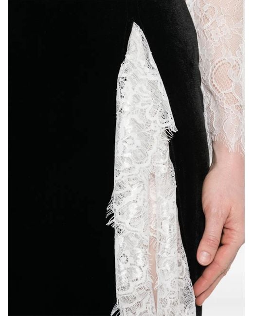Ana Radu Black Velvet Maxi Skirt And Body Set