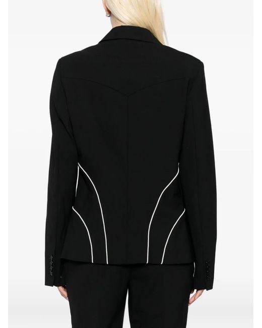 Karl Lagerfeld Black Piping Blazer