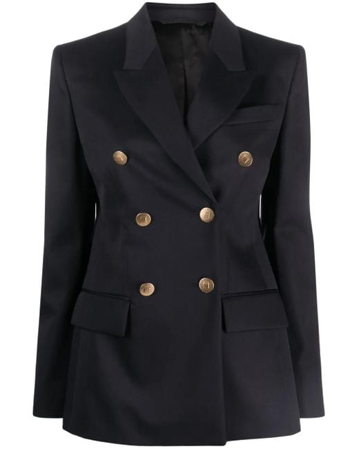 Givenchy Black Double-Breasted Peak-Lapel Blazer