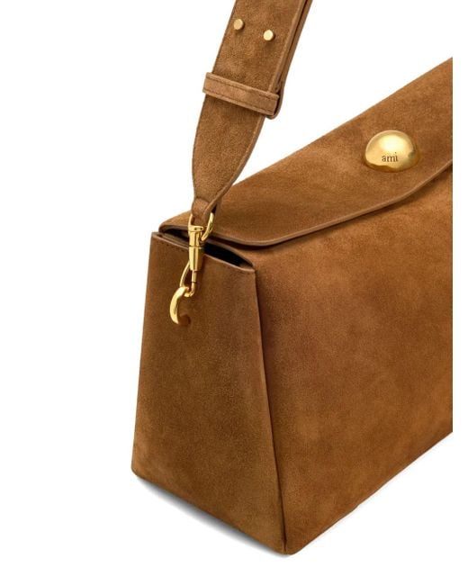 AMI Carrousel Medium Suède Tas in het Brown