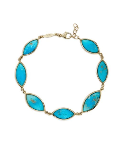 Jacquie Aiche Blue 14Ct Marquise-Bezel Bracelet