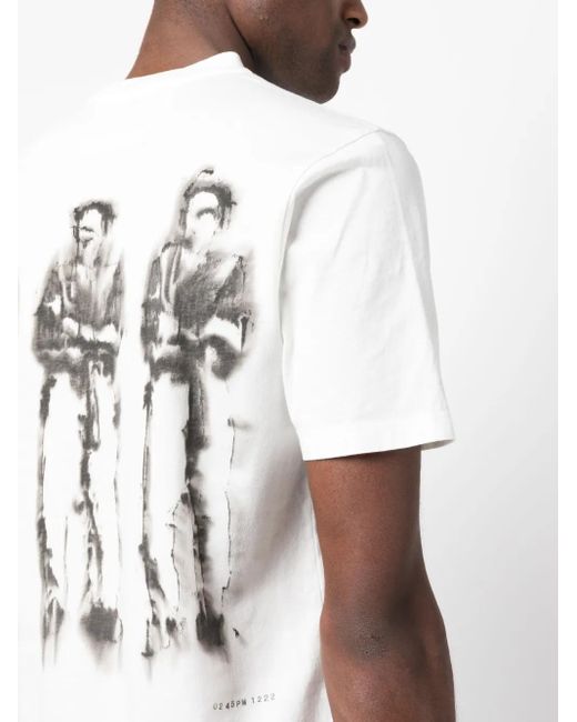 T-Shirt Con Stampa Illustrazione di C P Company in White da Uomo