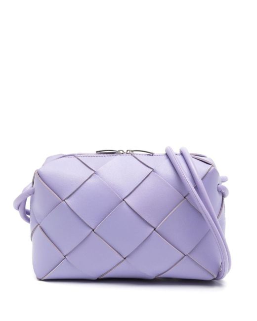Bottega Veneta Purple Small Cassette Leather Crossbody Bag