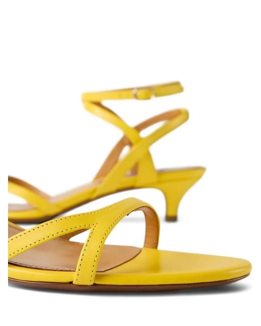 Ralph Lauren Yellow Clarke Ankle-Strap Sandals