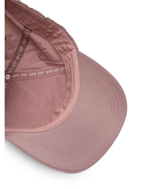 EA7 Pink Mütze Mit Logo-Patch