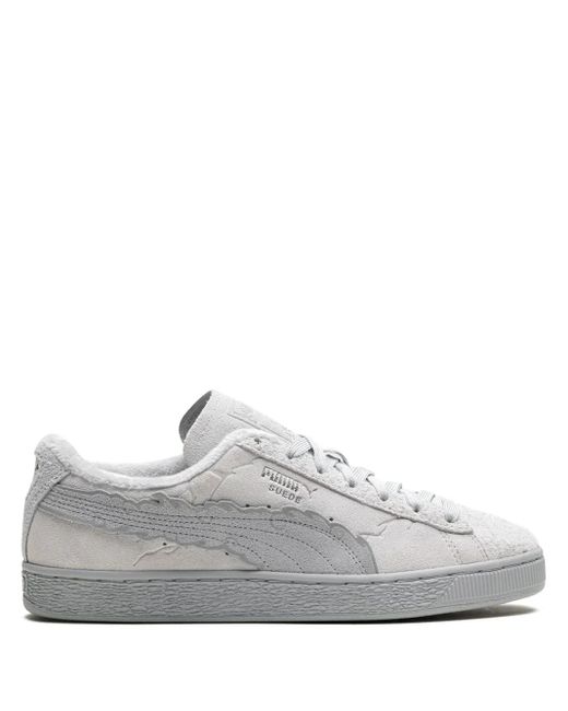 PUMA White X One Piece Straw Hat Luffy Suede Sneakers for men
