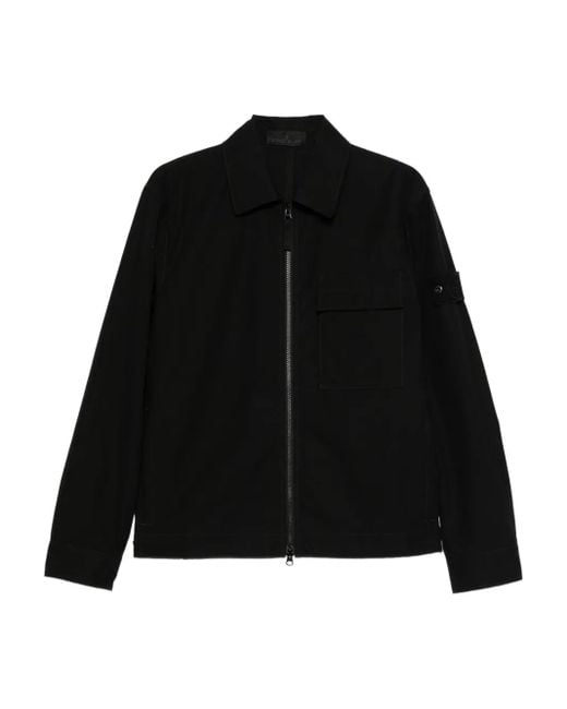 Stone Island Jack Met Ritssluiting in het Black voor heren
