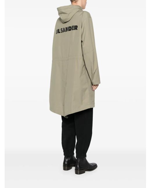 Jil Sander Parka Mit Logo-Print in Natural für Herren