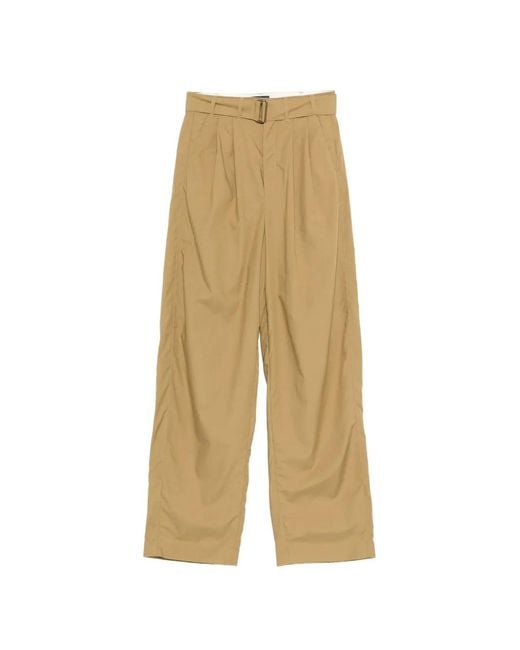 Soeur Natural Belted Pleated Trousers