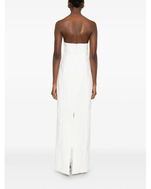Solace London White Senna Strapless Maxi Dress
