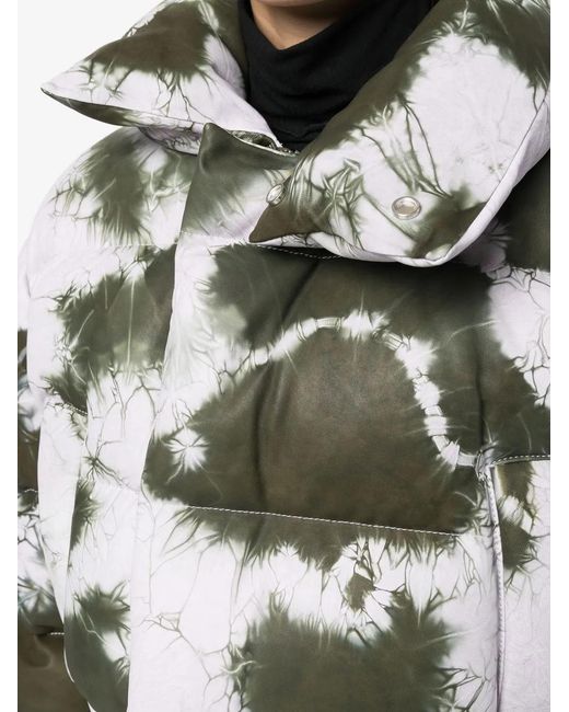Off-White c/o Virgil Abloh Green Tie-Dye Puffer Jacket