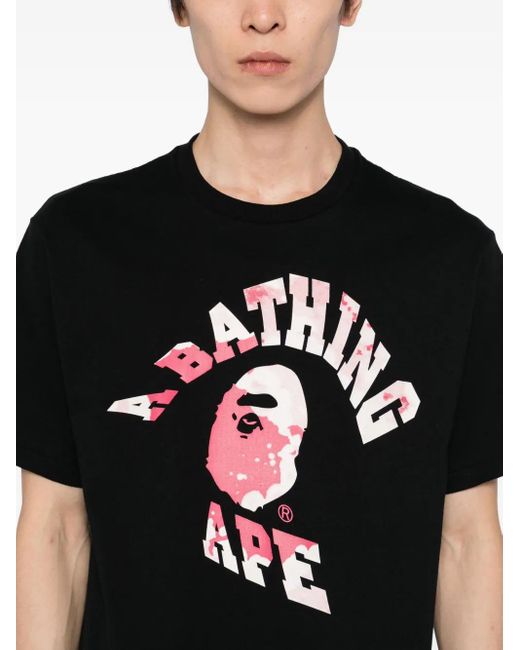 A Bathing Ape T-Shirt Mit Grafischem Print in Black für Herren