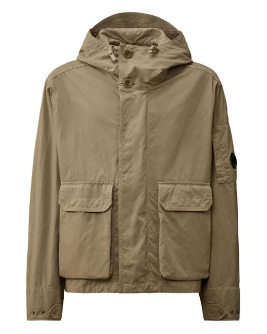 C P Company Green Hooded Pocket Jacket for men