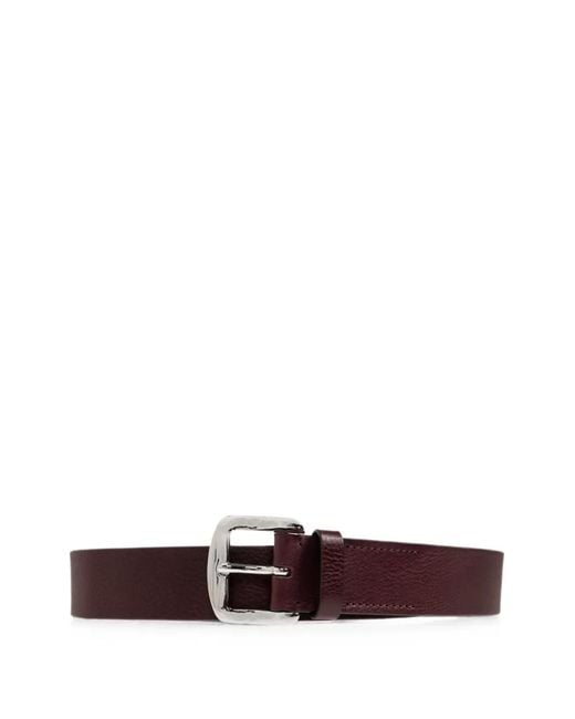 DSquared² White Buckle-Fastening Leather Belt