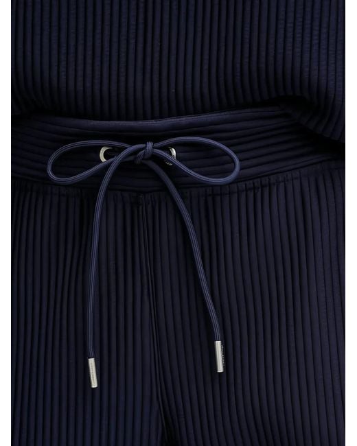 DKNY Blue Ribbed-Knit Track Pants