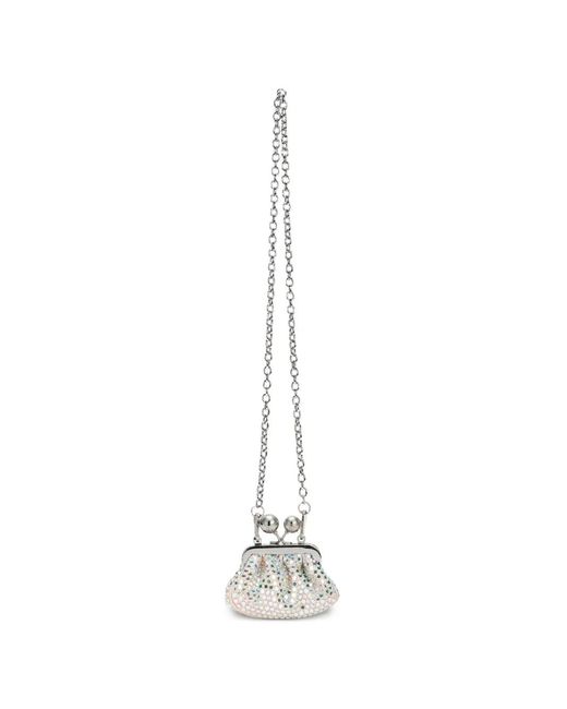 Weekend by Maxmara White Mini Crystal-Embellished Bag