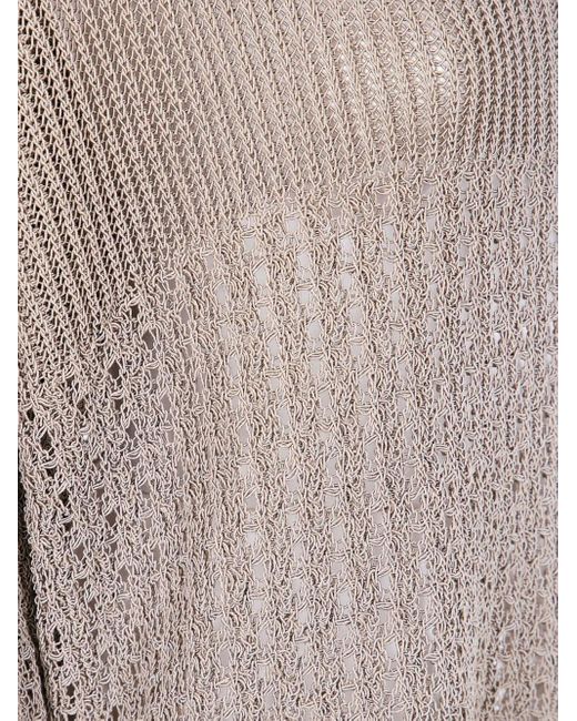 Max Mara Natural Knitted Open-Back Sweater