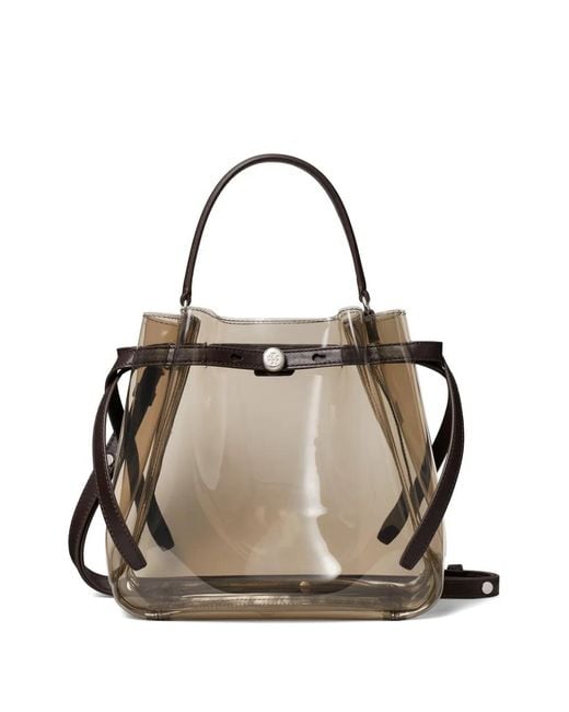 Tory Burch Brown Romy Clear Bucket Bag