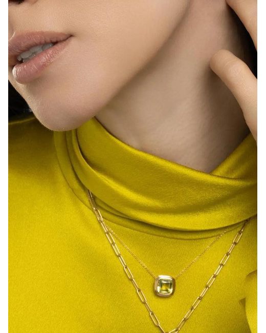Goshwara Metallic Manhattan Lemon-Quartz Necklace