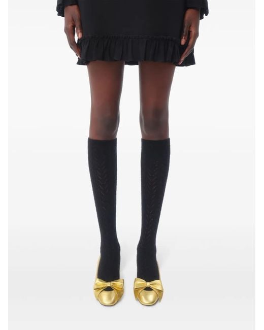Valentino Garavani Black Mohair Socks