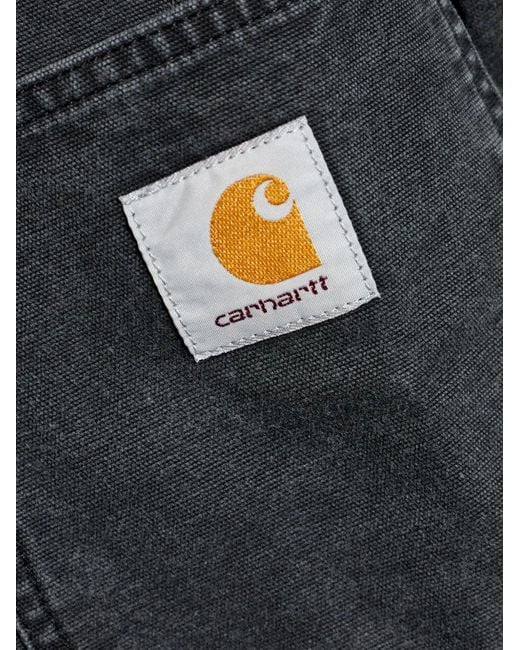 Carhartt Gray Logo-Patch Pocket Shirt for men