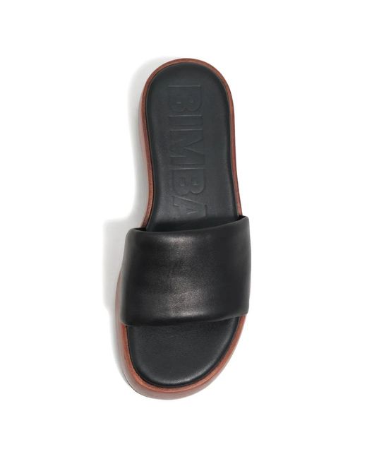 Bimba Y Lola White Leather Platform Sandals