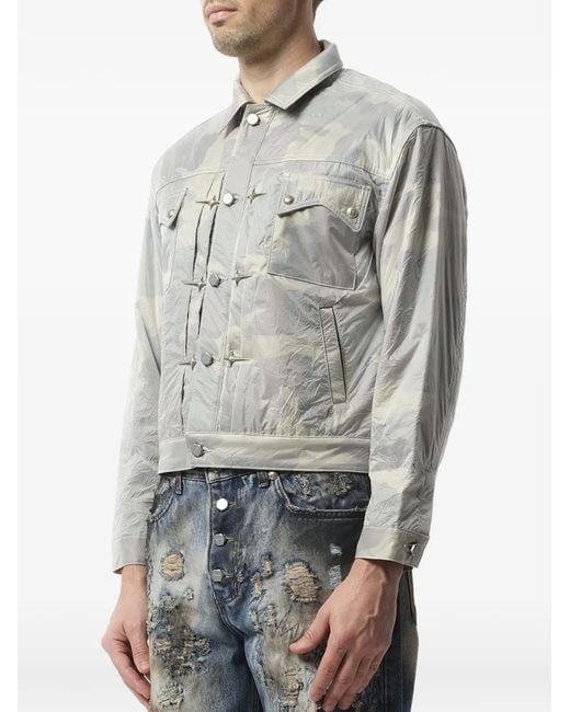 THUG CLUB Gray Clouded Claw Jacket for men