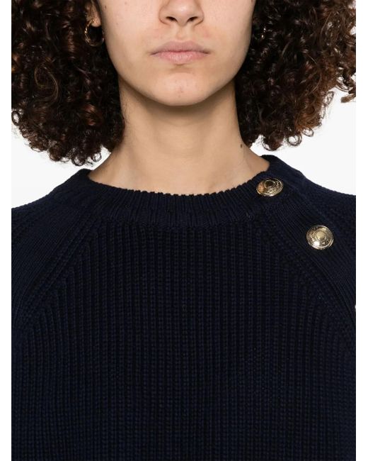 Eric Bompard リブニット セーター Blue