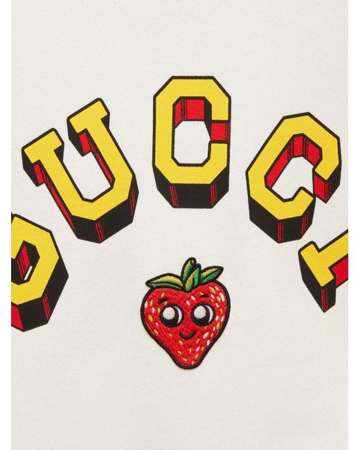 Gucci Red Logo-print Cotton Hoodie