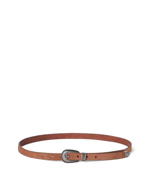 Brunello Cucinelli White Reversed Leather Belt for men
