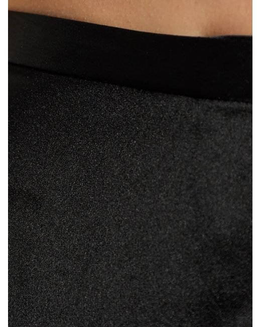 By Malene Birger Black Pacia Satin-Effect Midi Skirt