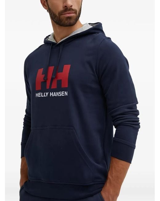 Helly Hansen Blue Logo Hoodie for men