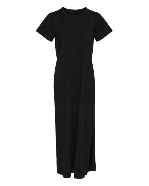 MM6 by Maison Margiela Black Short-Sleeve Midi Dress