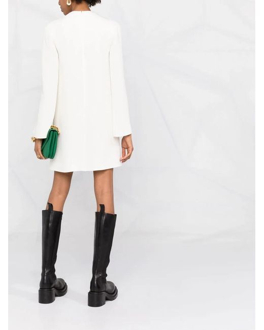 Valentino Garavani White Vlogo Chain Dress