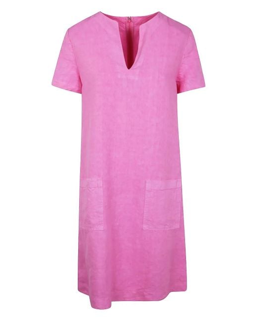 Aspesi Linnen Mini-Jurk in het Pink