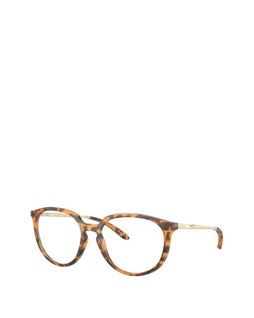 Oakley Brown Bmng Tortoiseshell-Effect Round-Frame Glasses
